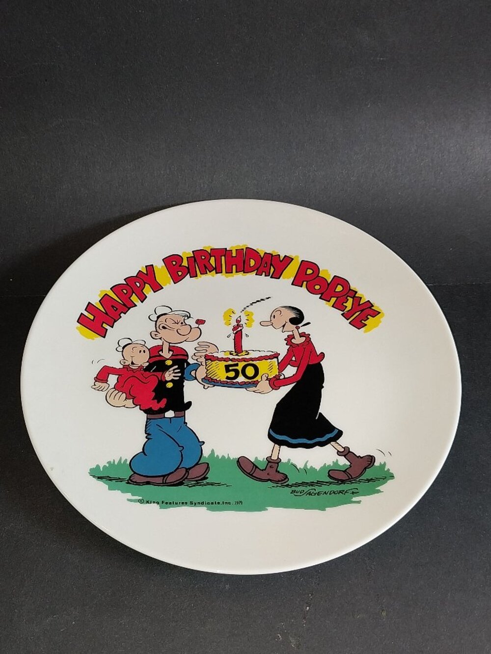 King Features Happy 50th Birthday Popeye 1979 Collector Plate #0165